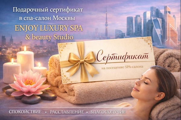Сертификат в спа-салон Москвы: особенности, значение и практическое применение на примере салона «ENJOY LUXURY SPA & beauty Studio»