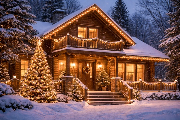 Новогоднее украшение загородного дома: традиции, подходы и современные решения